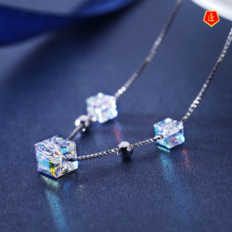 [Ready Stock]Fashionable Elegant Cube Crystal Bracelet