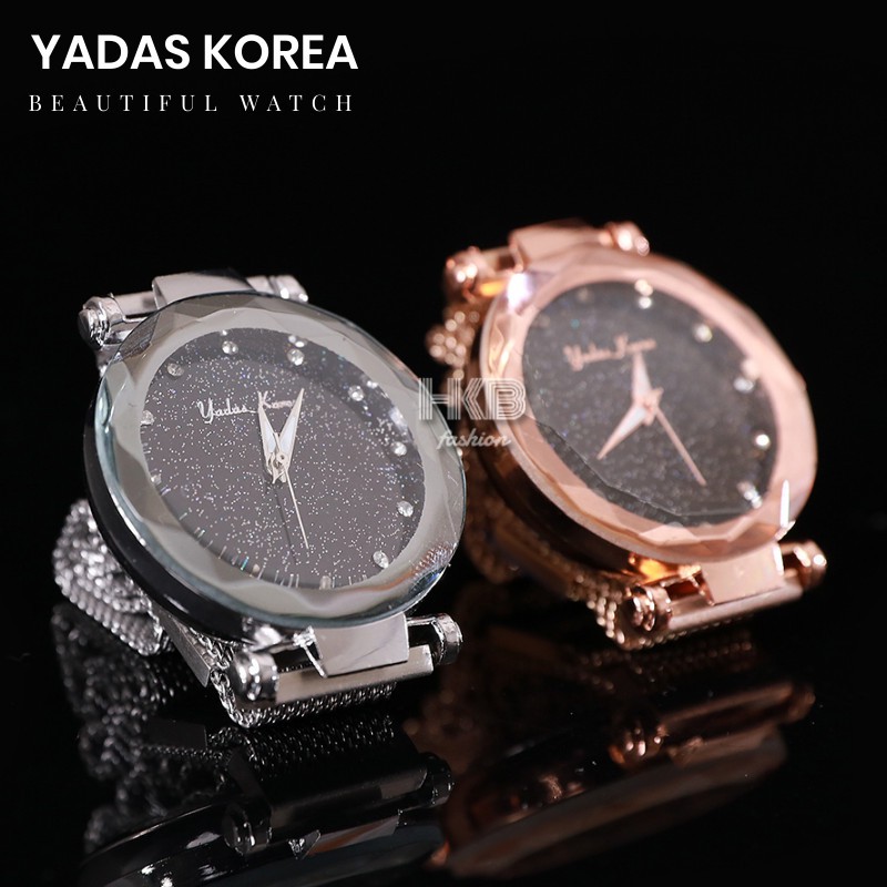 Yadas Korea Jam Tangan Wanita - New Monita - FREE BOX Jam Tangan MAGNET Kuarsa