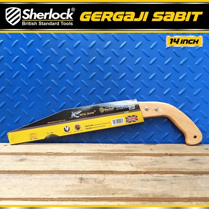 Gergaji Dahan Kopi Lengkung Baja / Sherlock Gergaji Sabit 14 Inch Mn 65