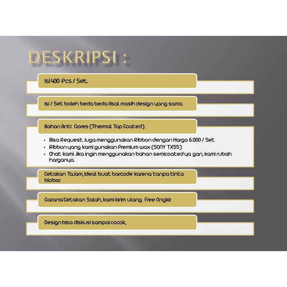 Jasa Cetak Label Barcode 33x15 - Cetak label harga - cetak label product - isi 400 Pcs