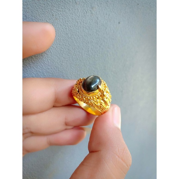 cincin perak/silver 925 gold plated