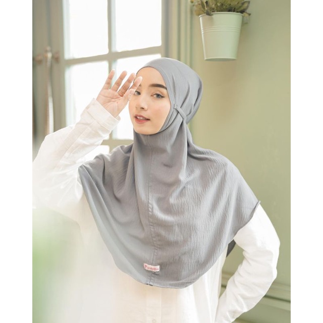 Bergo tali airflow Crinkle. bergo mariam. hijab instan