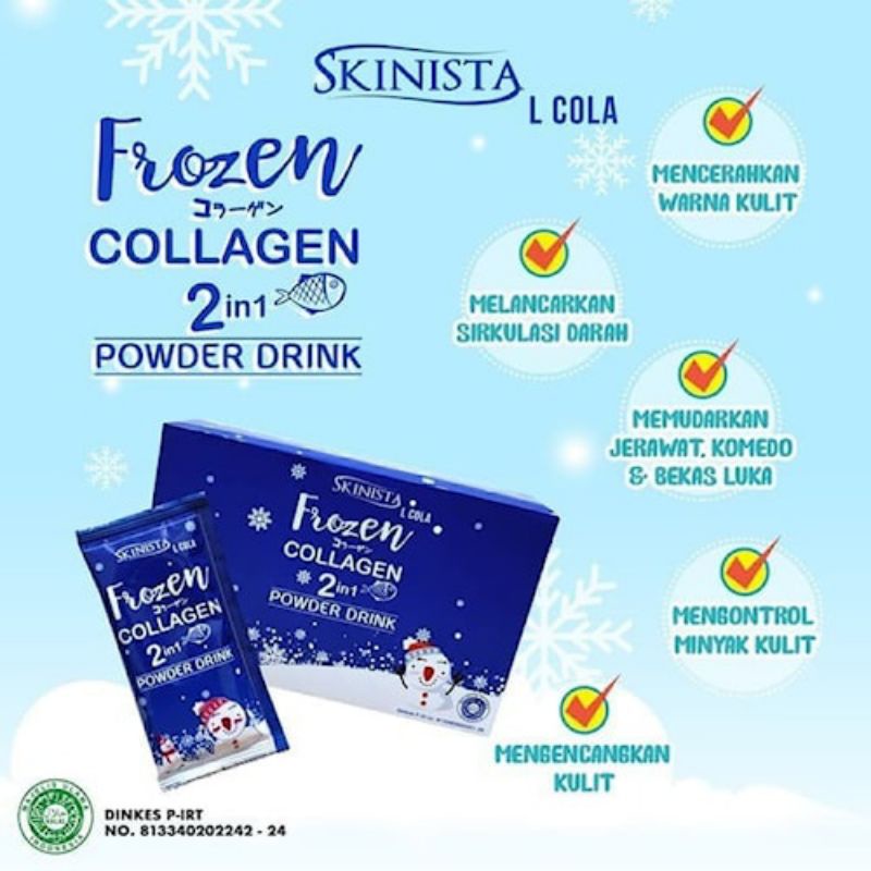 frozen collagen 2in1 powder drink bpom minuman kesehatan tubuh kolagen Frozen Collagen 2in1 / Powder