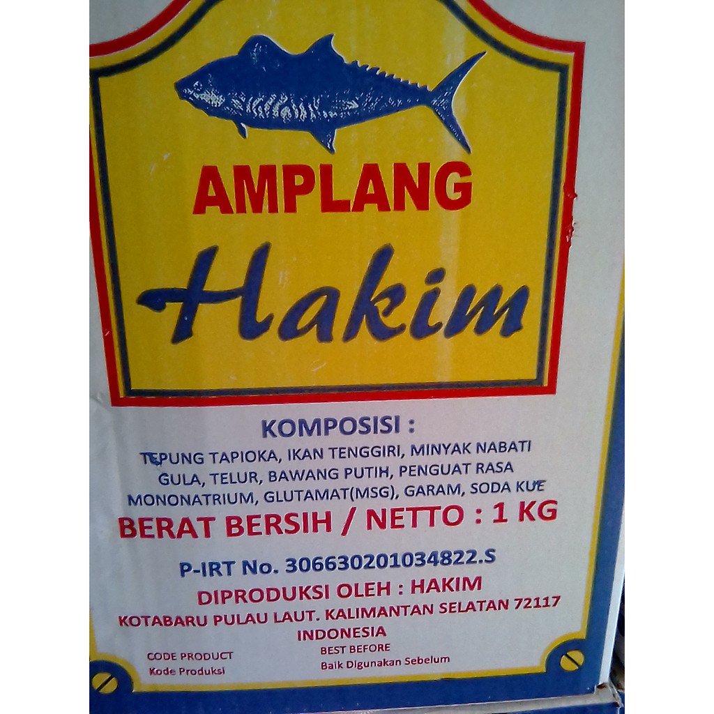 Jual Kerupuk Amplang Ikan Tenggiri Hakim Khas Kalimantan 1 Box Shopee