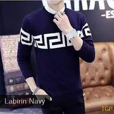 Sweater  Rajut Pria Labirin Tribal/Sweater keren/Sweater Kekinian