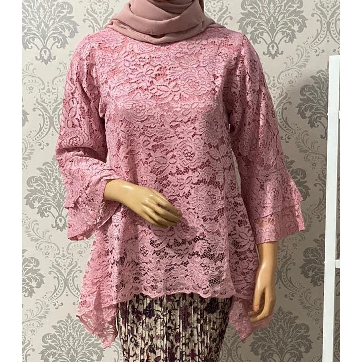 ATASAN KEBAYA BROKAT/KRBAYARINJANI REAL PICK _KEBAYA BROKAT/KEBAYA MODERN/BAJU WANITA/BAJU KEBAYA-7