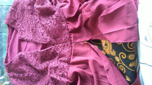 Couple Batik Maxi Dress Gamis Brokat Anami Sarwendah Bidara 074