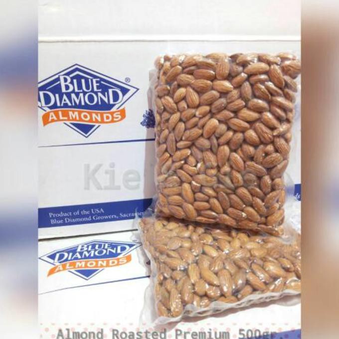 

Best Seller kacang almond panggang blue diamond premium 500 grm(no kulit cangkang)
