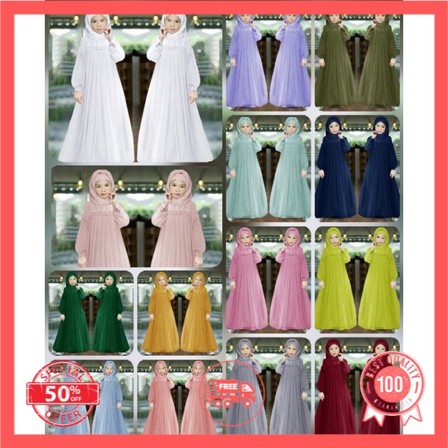 GAMIS ANAK MAXY NURAINI KID RENDA TILE MOSCREPE