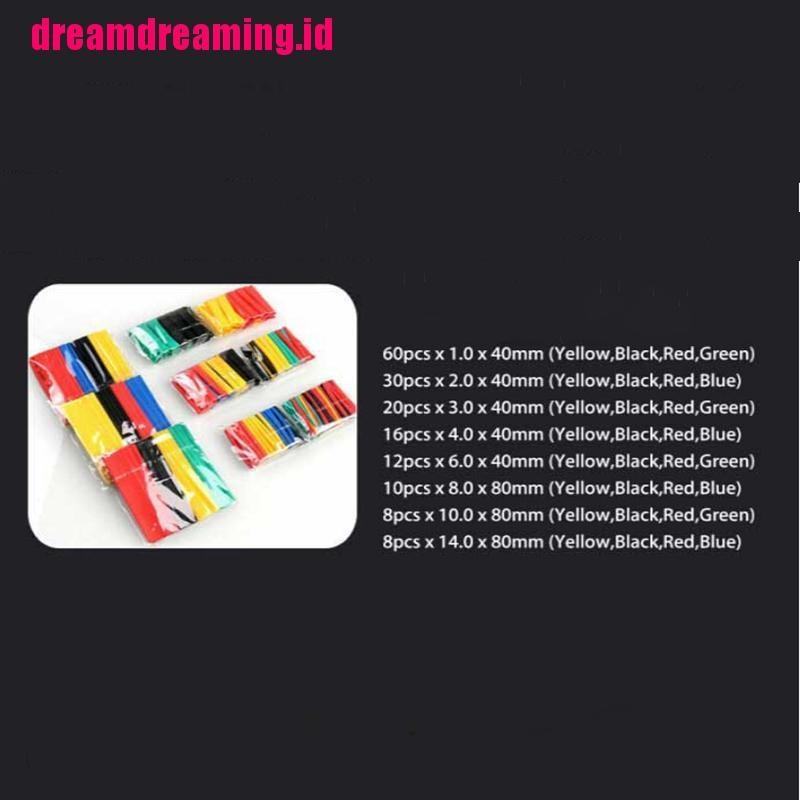 (dreamdreaming.id) 164pcs Selang Bakar Heat Shrink Untuk Membungkus Kabel