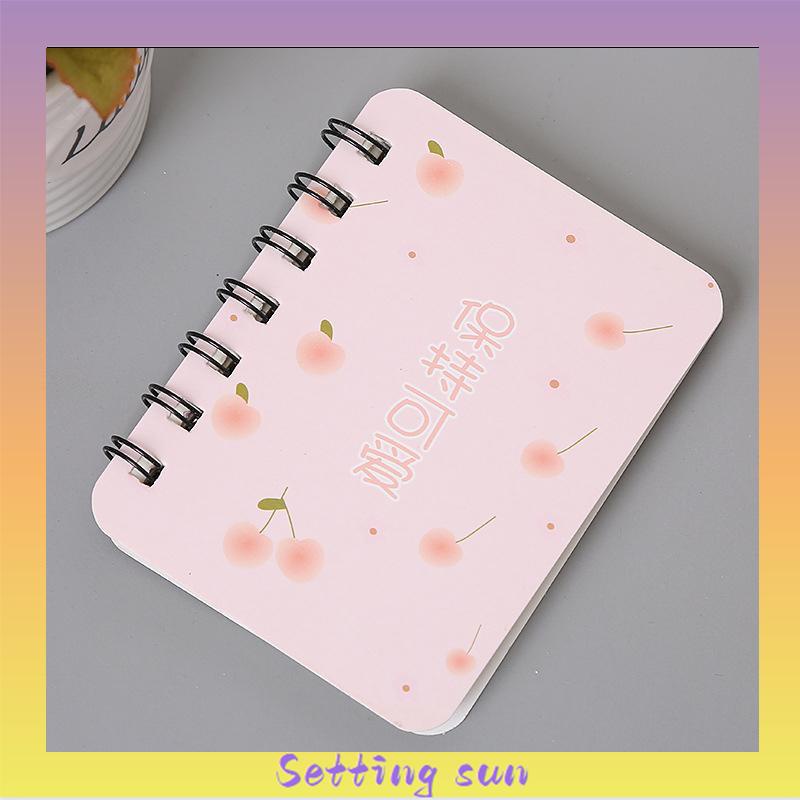 A7 Rollover Coil Buku Mahasiswa Saku Buku Kecil Mini Notebook Diary Portable Office Notepad TN