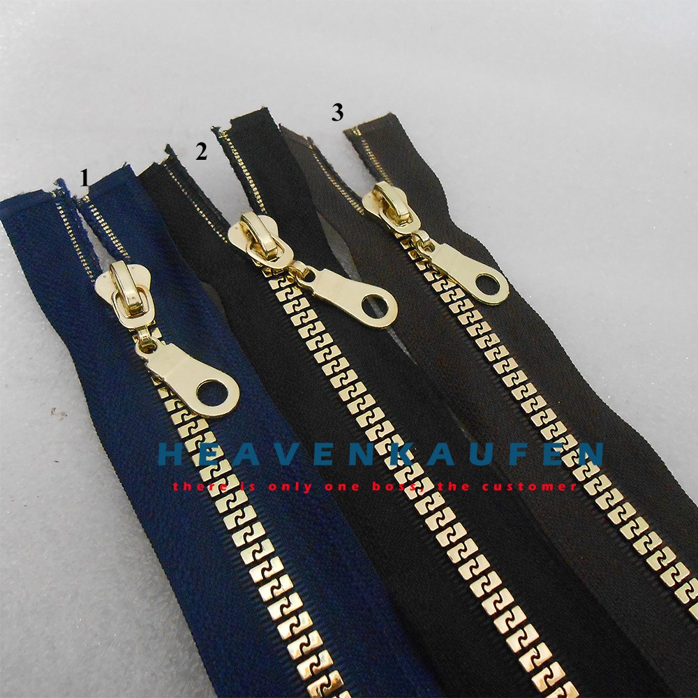 Resleting Zipper 100 cm (1 Meter) Vislon Variasi Gold Muda Kode B Untuk Resleting Abaya Gamis Dll