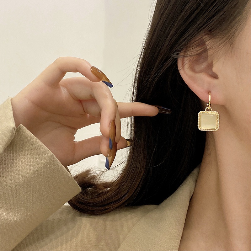 Shuling 925 Silver Needle Retro Ear Hook Super Sweet Geometric Earring Female Fashion Hook Earrings
