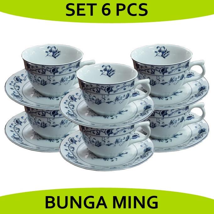 1 SET 6 PCS CANGKIR KERAMIK/CANGKIR PORCELAIN/CANGKIR TEH/CANGKIR KOPI -Diskon Besar