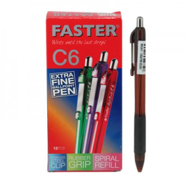 Pulpen / Bolpoin faster cetek c6 Isi 12 Pcs