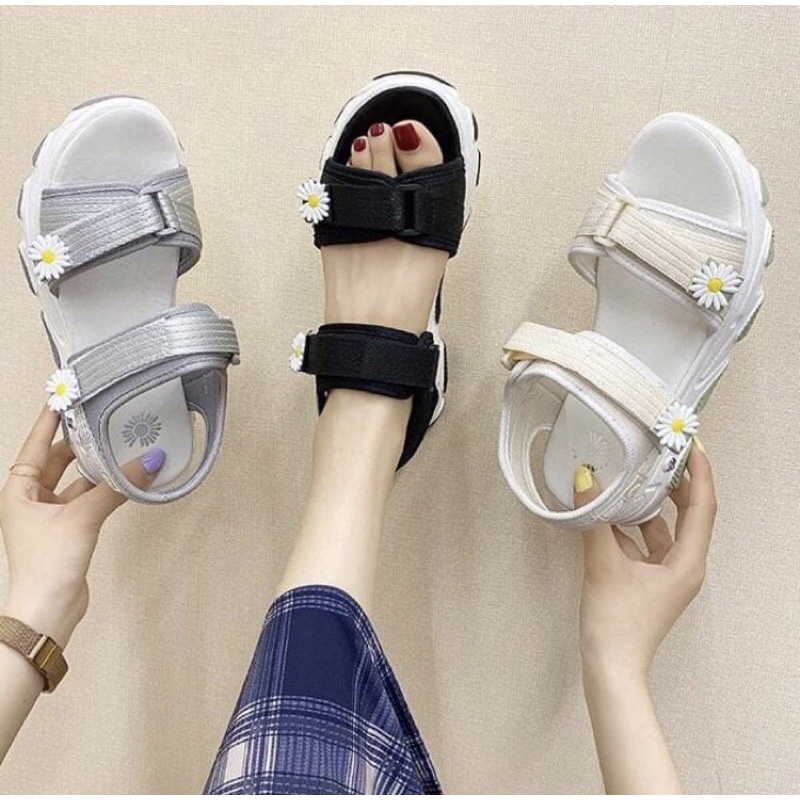 f&s-shopp- SANDAL GUNUNG TALI MOTIF BUNGA KECIL WANITA KOREA AZZUMA