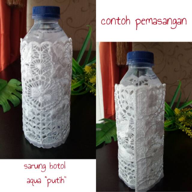 Sarung botol bordir. Taplak meja makan neverending 150x300cm. Taplak meja makan putih . perabot ruma