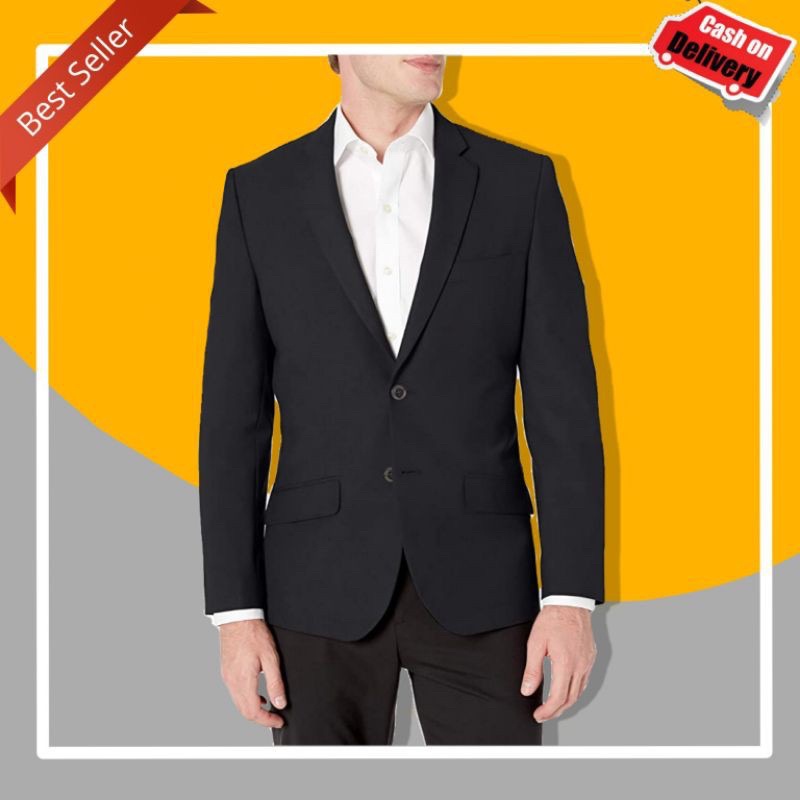 Almamater jas santri / jas kantor hitam / jas formal santai  / blazer pria / almamater wisuda