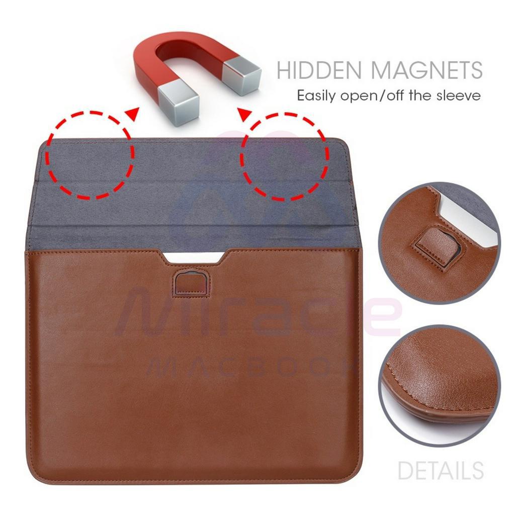 TAS SLEEVE CASE ENVELOPE BAG STAND LEATHER KULIT PREMIUM LAPTOP TOSHIBA HP ACER LENOVO WINDOW MACBOOK NEW AIR PRO M1 TOUCHBAR TOUCH ID PRO DVD 11 12 13 14 15