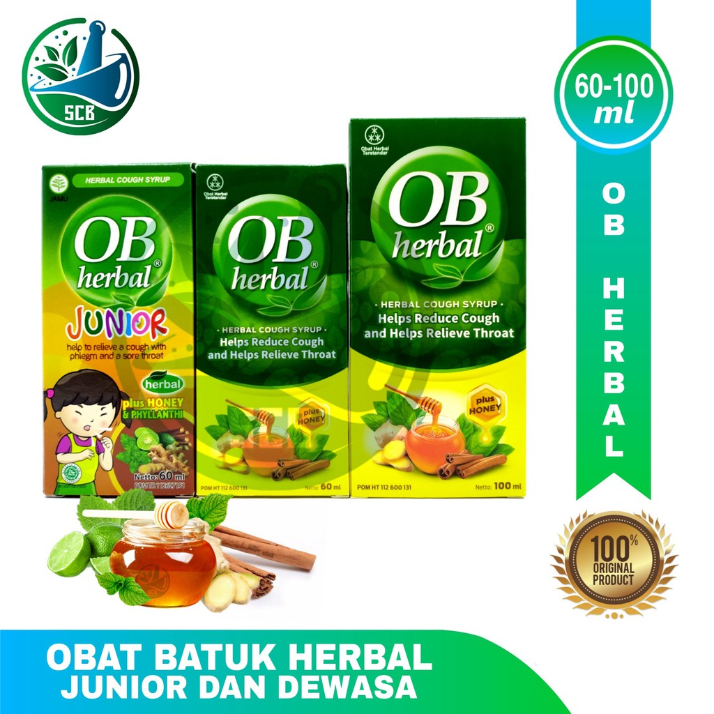 OB Herbal Plus Madu Syrup OB Herbal - Sirup Obat Batuk Herbal All Varian