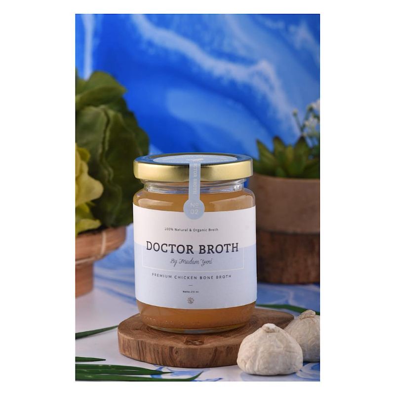 Premium chicken BENING bone broth (clear bonbroth ) DoctorBrothSurabaya