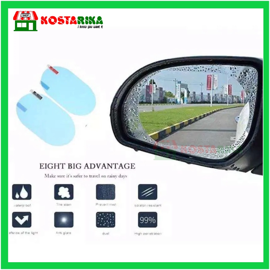 Stiker Anti Air Embun ScreenGuard Kaca Spion Mobil Fog RainProof Anti Fog Film