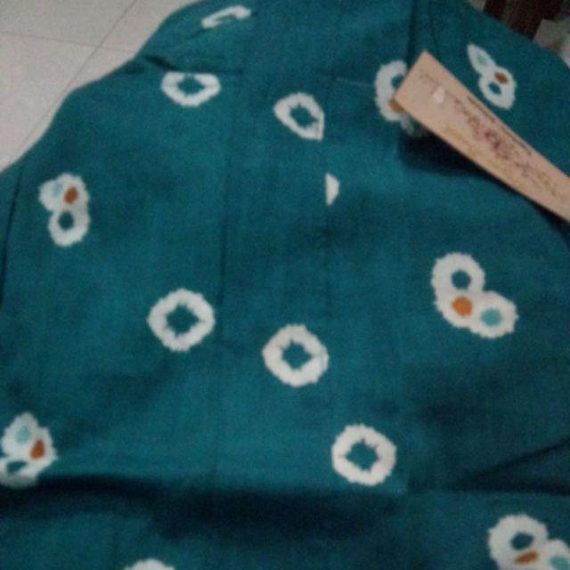 Setelan Batik Jumputan Anak Wanita Model Kutubaru Bahan Katun Warna Toska Bac28