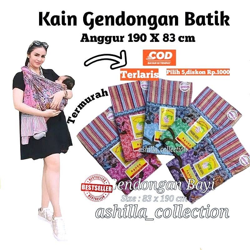 Kain Gendongan Bayi/Kain Gendongan Batik ANGGUR AGUNG/Slendang Bayi Batik