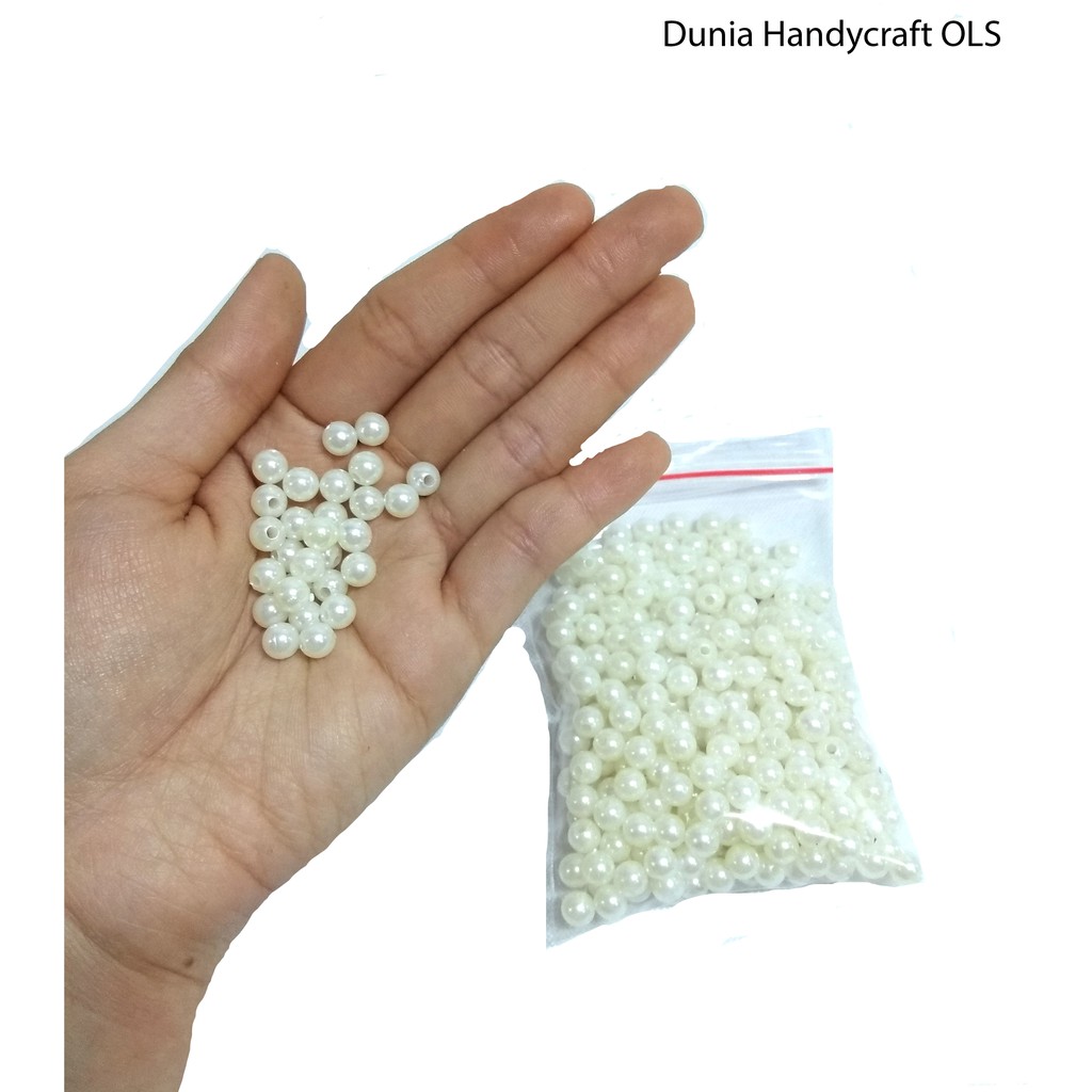 DIY Charm - Bahan Aksesoris - Gantungan - Mote Mutiara 6 mm