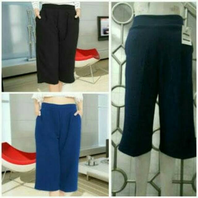 celana kulot crepe jumbo pendek/kulot crepe jumbo/jumbo pendek