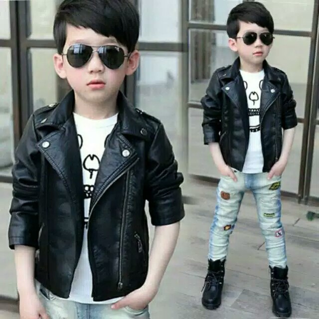 jaket kulit anak / jaket kulit/ jaket semi kulit/ jaket anak ramones