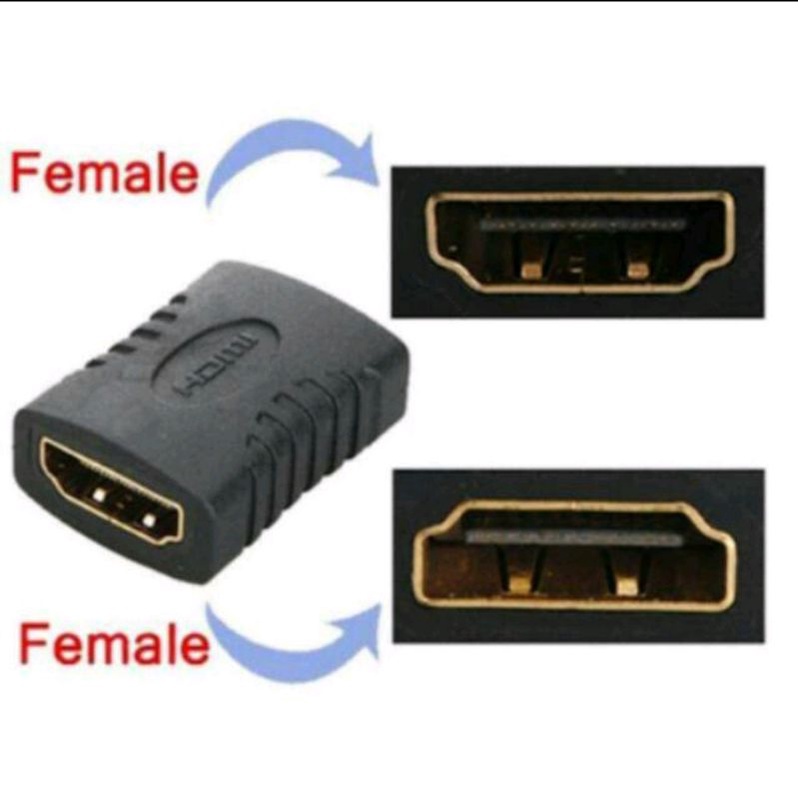 SAMBUNGAN HDMI KE HDMI GENDER HDMI FEMALE FEMALE PENYAMBUNG KABEL HDMI