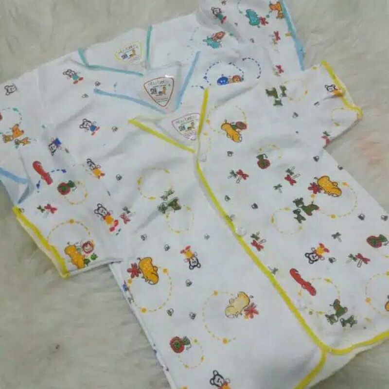 6 Pc Baju Bayi Lengan Pendek Abiy Baby Ukuran Newborn SNI -Baju Abiy Baby Lengan Pendek