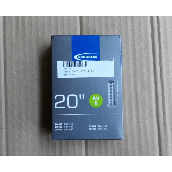 Tube schwalbe 20 x 1.125 - 1.50 40 mm AV6. Ban Dalam