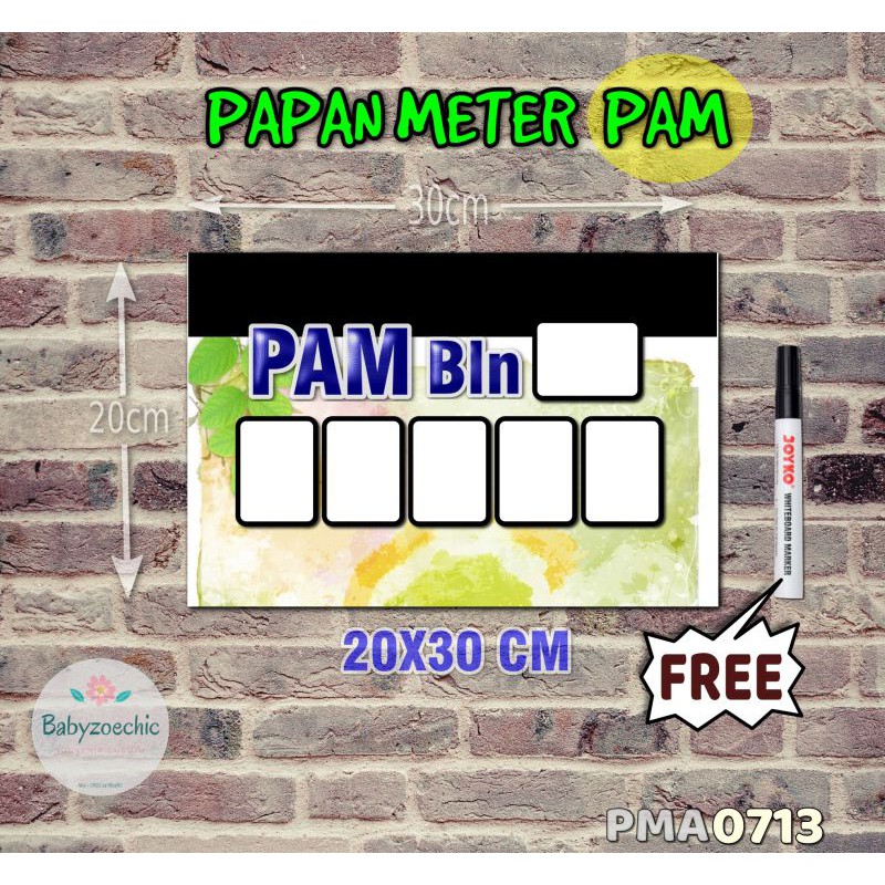 

Zoe Papan Meter Listrik PLN PAM motif Unik - Pastel 13