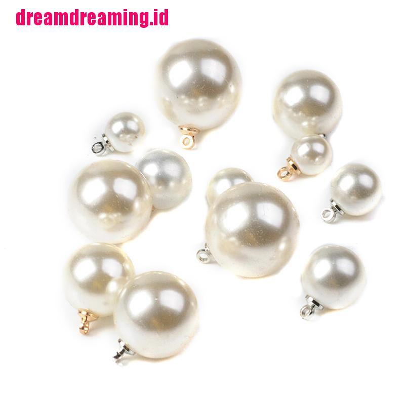 10pcs / lot Liontin Mutiara Bulat Untuk Membuat Perhiasan Gelang / Anting