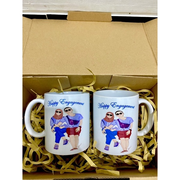 Mug Couple / Hampers pernikahan / Mug Costum / Kado Pernikahan / Kado Tunangan