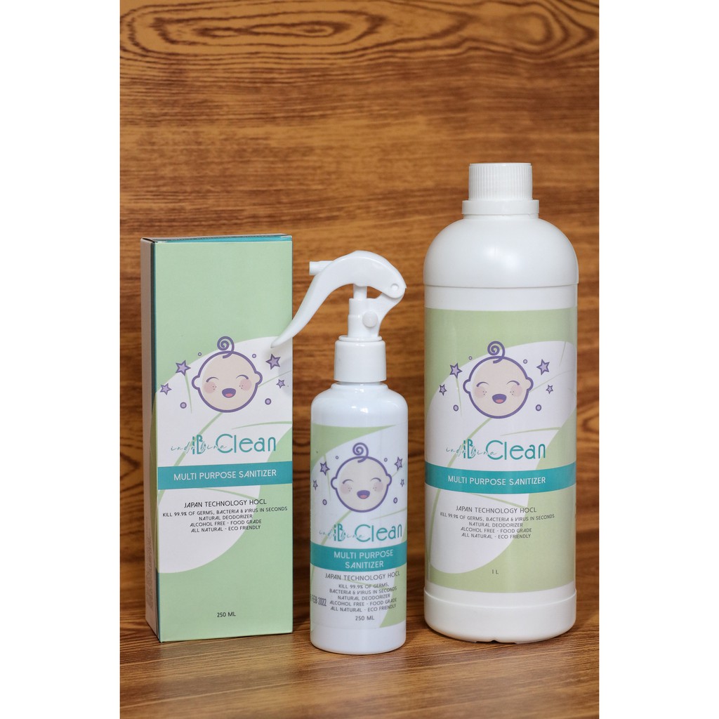 (Original) iB-Clean Disinfektan Spray Bayi , Food Grade , HOCl 100% Natural Spray n Refill Exp Lama