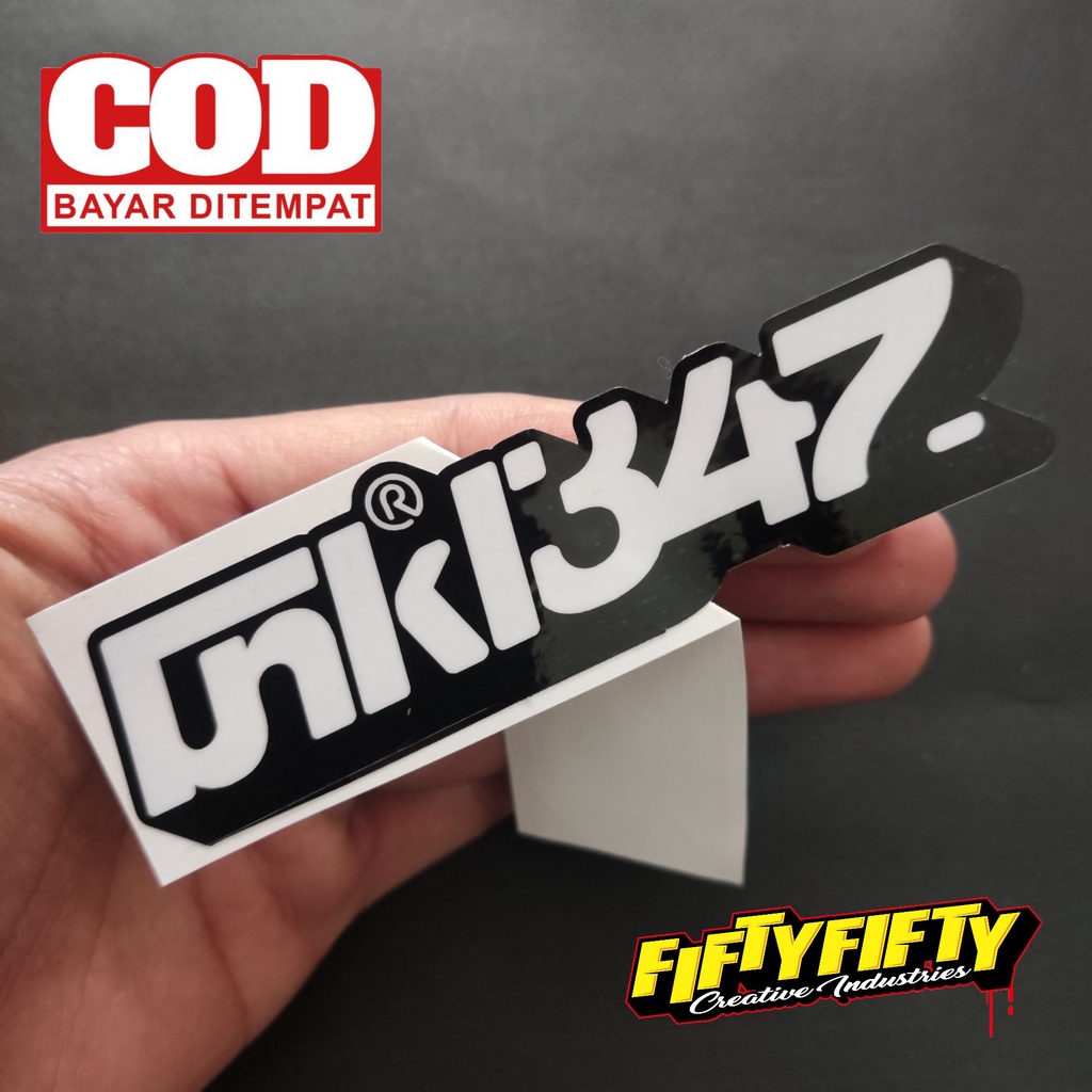 Stiker Print Cut BRAND DISTRO INK1347 Stiker Printing Laminasi Glossy Tahan Air Stiker Motor Mobil Helm Sudah Membentuk Pola Desain