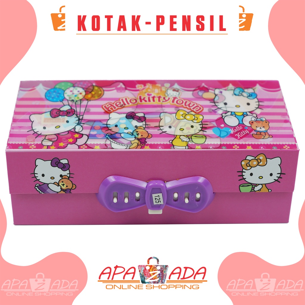 Apazada - Kotak Pensil Kode 3 Tingkat Metalik 3 Dimensi / Pencil Case Password / Kotak Pin / Tempat Pensil Box Kode Karakter Murah Berkualitas Bisa Cod-5