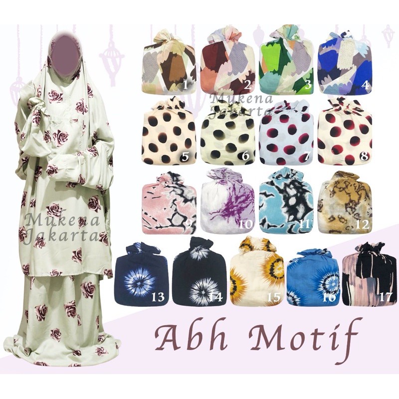 Mukena atas bawah Berlengan/Hadramaut / mukena rayon motif / mukena motif atas bawah