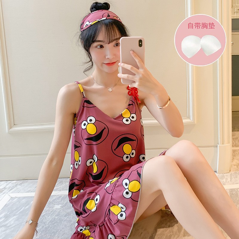 IKILOSHOP PJ12 daster baju tidur Import tidak nerawang lucu free bonus