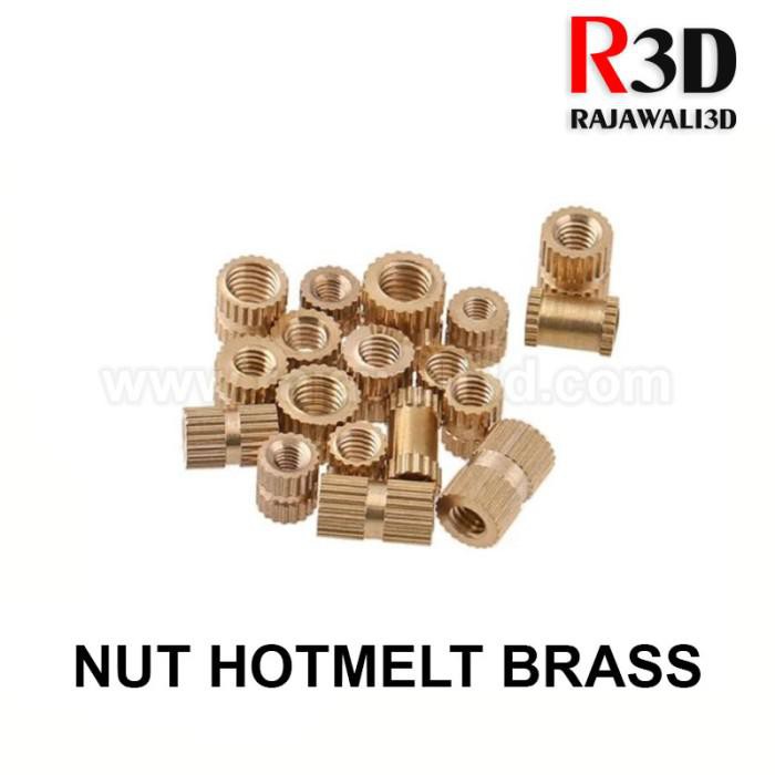 Nut Brass Hotmelt Insert M3x5 Thermoformed Copper Thread