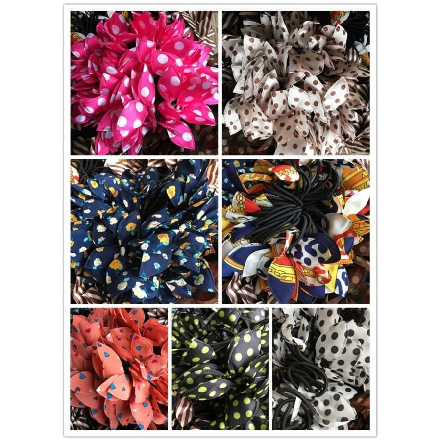 HRR varian acak kuncir ikat rambut pita kelinci kunciran hair rope