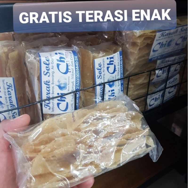 

KERUPUK GENDAR KARAK NASI 100gram GRATIS terasi khas Cirebon