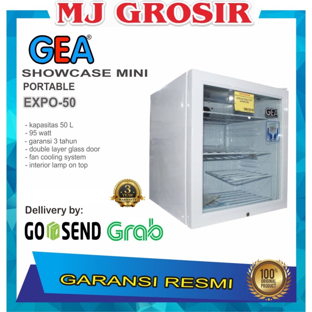 SHOWCASE GEA EXPO 50 DISPLAY COOLER KULKAS MINUMAN MINI LOW WATT