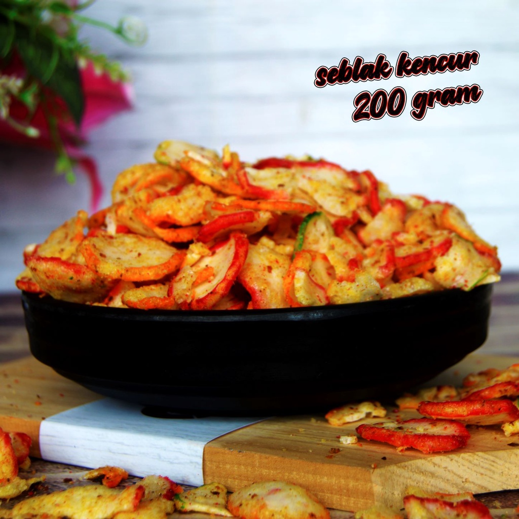 

KRUPUK SEBLAK AROMA KENCUR 200 GRAM afif jaya cemilan