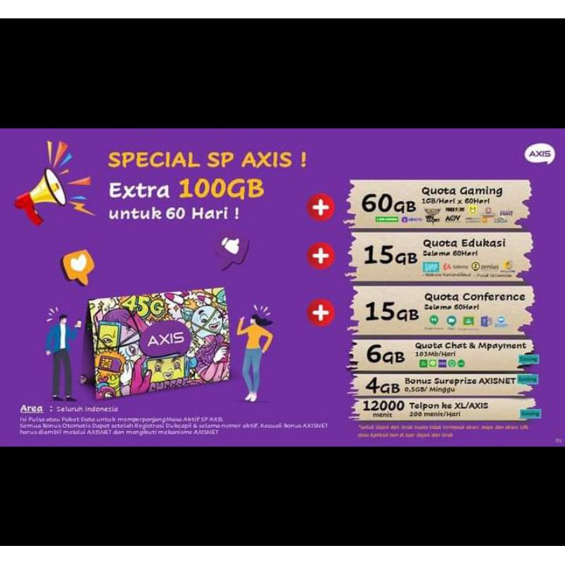 kartu perdana axis 100GB