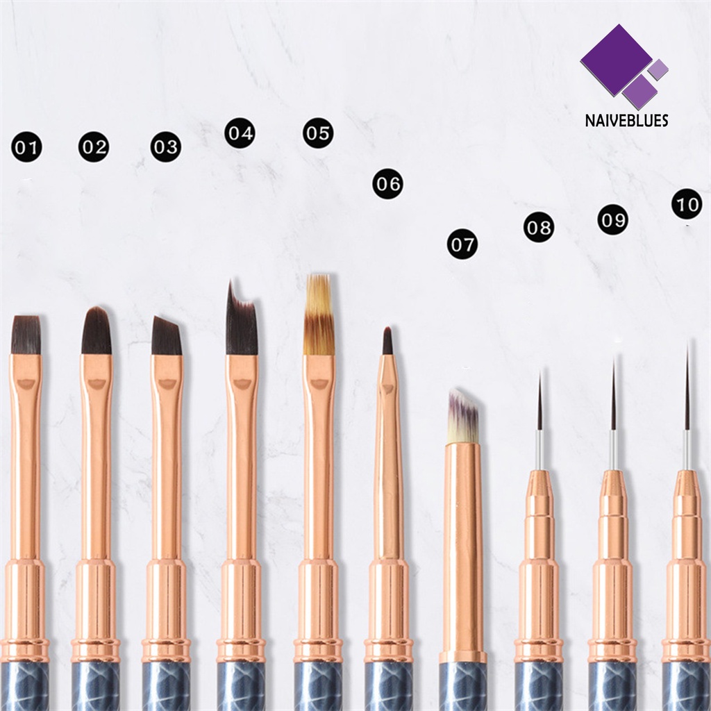 Naiveblue &gt; Kuas Nail Art Bahan Metal Untuk Wanita