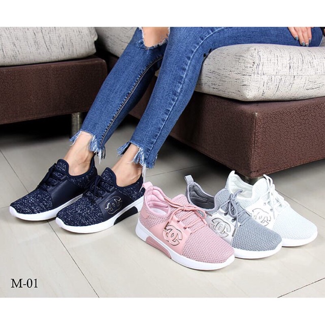 (MURAH) SNEAKERS CHANEL M-01 SEPATU WANITA SEPATU IMPORT